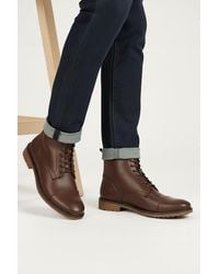 Silver Street London - Tintern Leather Lace Up Ankle Boots - Lyst