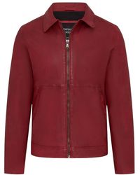 Infinity Leather - Leather Harrington Collar Biker Jacket-Alpha - Lyst