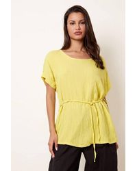 Blue Vanilla - Short Sleeve Slip On Round Neck Top - Lyst
