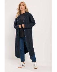 Yours - Buttoned Through Hooded Maxi Jacket - Lyst