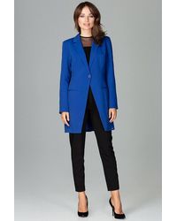 Love Lace - Color Button Long Sleeve Lined Jacket - Lyst