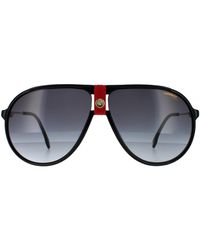 Carrera - Aviator Gold Red And Black Grey Gradient Sunglasses - Lyst