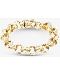 T.H.Baker - Sterling 23Cm Patterned Belcher Chain Bracelet S1076Y-09 - Lyst