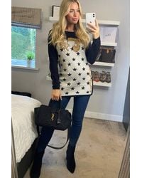 CY - Long Sleeve Jumper With Star Print - Lyst