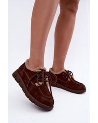 Love Lace - Winter Lace-Up Suede Lined Snow Boots - Lyst