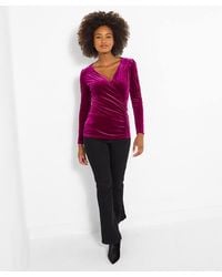 Joe Browns - Mock Wrap Velour Top - Lyst