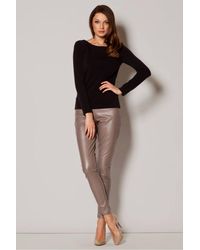 Love Lace - Stylish Long Sleeve Boat Neck Sweater Tie Back - Lyst