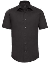 Russell Collection - Fitted Short-Sleeved Shirt - Lyst