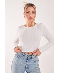Pink Vanilla - Zig Zag Jersey Long Sleeve Top - Lyst