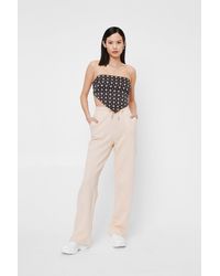 Nasty Gal - Obsessed With You Wide-leg Joggers - Lyst