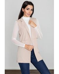 Love Lace - Lightweight Long Vest With Collar For Styling - Lyst