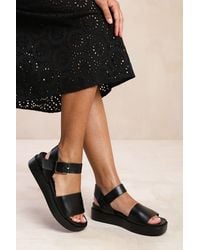 Where's That From - 'Phoenix' Classic Flat Sandals With Strap & Buckle Detail - Lyst