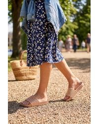 Spot on - Studded Strap Slider Sandal With Cushioned Footbed - Lyst