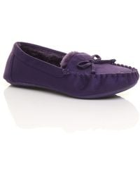 AJVANI - Flat Heel Boat Shoes Moccasins Slippers - Lyst