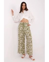 Love Lace - Light Viscose High Waist Wide Leg Trousers - Lyst