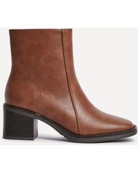 Linzi - Wander Faux Leather Heeled Ankle Boot - Lyst