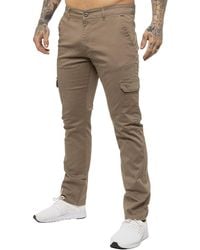 Enzo - Slim Fit Stretch Cargo Chinos - Lyst