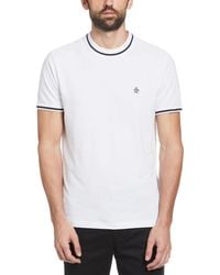 Original Penguin - Ribbed Collar T-Shirt - Lyst