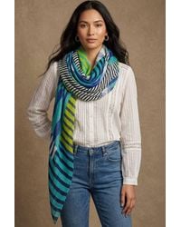 SARTA - Block Stripe Lightweight Cotton Scarf - Lyst