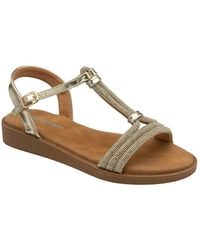 Dunlop - 'Ffion' Flat Slingback Sandals - Lyst