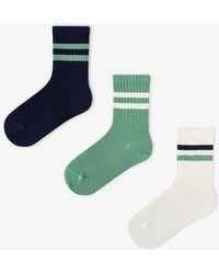 Penti - Greeny Striped Pair Crew Socks - Lyst