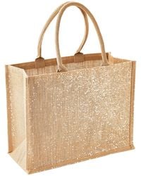 Westford Mill - Metallic Shimmer Jute Shopper Tote Bag - Lyst