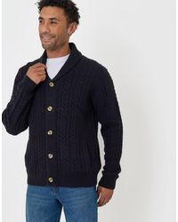 Threadbare - Cable Knit Shawl Cardigan - Lyst