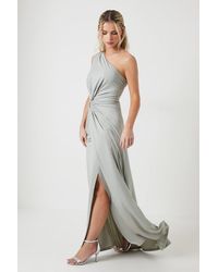 Coast - Petite Twist Detail One Shoulder Jersey Bridesmaids Dress - Lyst