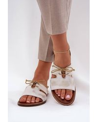 Love Lace - Summer Comfortable Sliders With 1Cm Heel - Lyst