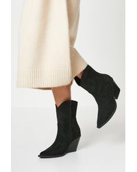 Faith - : Mina Heeled Western Ankle Boots - Lyst