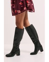 Dorothy Perkins - Keeley Round Toe Medium Block Heel Knee High Boots - Lyst