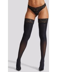 Ann Summers - Lace Welt Opaque Hold Ups - Lyst