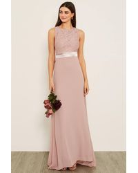 TFNC London - Halannah Lace Sleeveless Pale Maxi Dress - Lyst