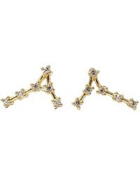 Harfi - Pisces Star Sign Constellation Astrology Tiny Earrings - Lyst