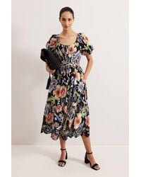 Phase Eight - Asa Floral Tie Neck Dress - Lyst