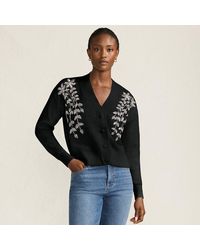 Lands' End - Diamante Front Cardigan - Lyst