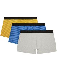 Burton - Plus And Tall 3 Pack Double Stripe Trunks - Lyst