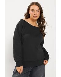 Yours - Ribbed Off-Shoulder Sweatshirt - Lyst