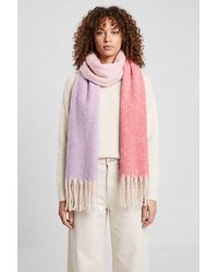 SARTA - Ana Colour Block Tasselled Heavyweight Winter Scarf - Lyst