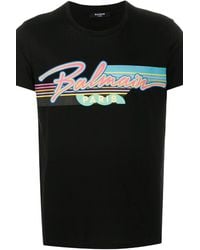 Balmain - Short Sleeve Crew T-Shirt - Lyst