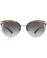 BVLGARI - Cat Eye Pink Gold Grey Gradient Sunglasses - Lyst
