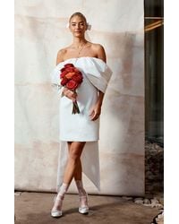 Coast - Statement Bardot Taffeta Crepe Mini Bridal Dress - Lyst