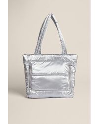 Oasis - Quilted Nylon Zip Detail Tote Bag - Lyst