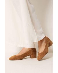 Long Tall Sally - Block Heel Ballerina Pumps - Lyst