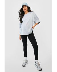Boohoo - Maternity Cotton Jersey Wrap High Waisted Leggings - Lyst