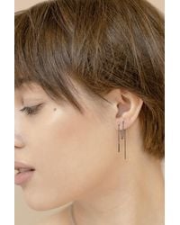 Otis Jaxon London - Sterling Long Drop Chain Threader Earrings - Lyst