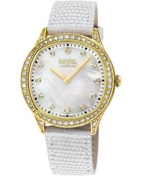 Gevril - Morcote 10221 Swiss Diamond Italian Leather Swiss Quartz Watch - Lyst