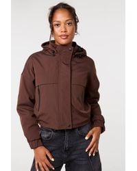 Pink Vanilla - Hooded Padded Sports Jacket - Lyst