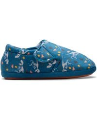 Clarks - Fluffy Snug Kid Print Slippers, Riptape - Lyst