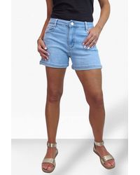Paulo Due - Stretch Denim High Waist Shorts - Lyst